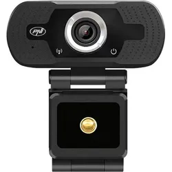 PNI Webcam CW2860 Full HD 4MP, USB, Clip-on, integriertes Mikrofon, PC/Laptop-Verbindung, @30fps, au (4 Mpx), Webcam, Schwarz