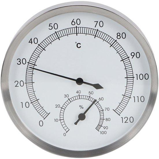 Fendysey 2-in-1 Saunathermometer en Vochtigheidsmeter - Metaal - Temperatuur 10-120°C