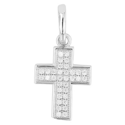 Kreuzanhänger AKZENT "Dörthe" aus 925 Sterlingsilber, rhodiniert, langlebig", silber (silberfarbig), Schmuckanhänger, Damen, Silber 925 (Sterlingsilber)