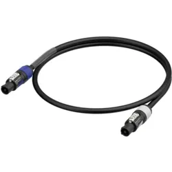 Neutrik 1036418 Strom Anschlusskabel Schwarz 5 m (5 m), Stromkabel, Schwarz