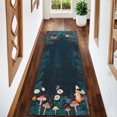 Garvee Mushroom Forest Print Area Rug