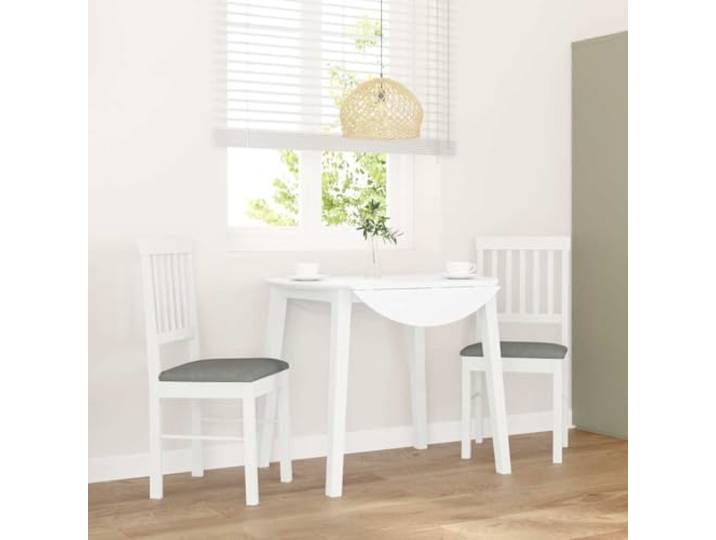 HEFZGDB Esszimmerstühle mit Kissen 2 STK. Weiß Massivholz Gummibaum Ergonomische Rückenlehne für Wohnzimmer und Essbereich Dieser Titel erfüllt alle Anforderungen: * Behält den Kern