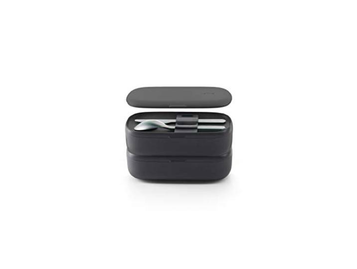 Lékué Lunch Box avec coutellerie\, noir