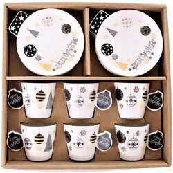 Weihnachts Espresso-Set XMAS – Festliche Espressotassen aus Porzellan