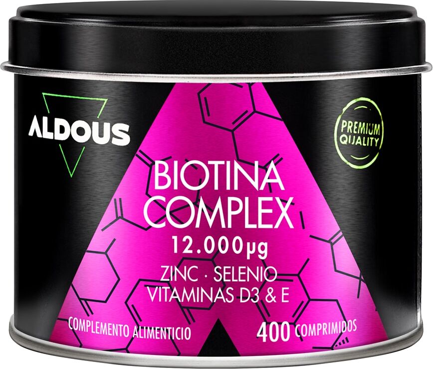 Aldous Bio 400 Comprimidos con Biotina para el Pelo y las Uñas .