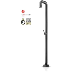 JEE-O soho shower 01 freistehende Dusche, Hammerschlagbeschichtung schwarz/matt, 700-6102 700-6102