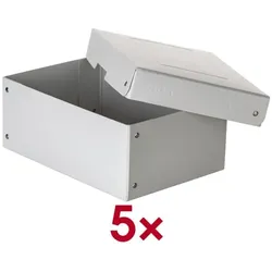 Falken Archiv-Box »PURE Box PRO DIN A5 100mm« 18/25/10 cm weiß, 18x10x25 cm