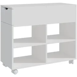 Relaxdays Rollcontainer für Nischen Weiß