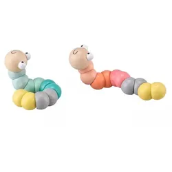 Holzwurm zum Bewegen - 17 cm, verschiedene Arten