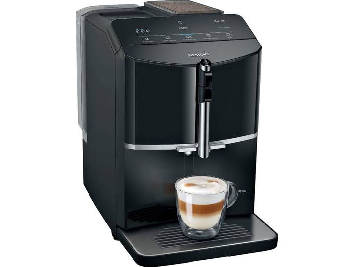 SIEMENS Kaffeevollautomat EQ300 Kaffeevollautomat Milchdüse Schwarz TF301E19