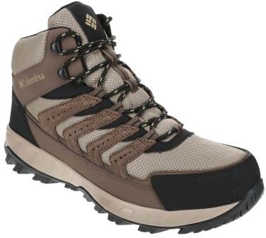 Columbia Strata Trail Mid WP (Men's) Outdoor in Dark Brown/Khaki, Size 9.5 M, Leather/Rubber/Synthetic
