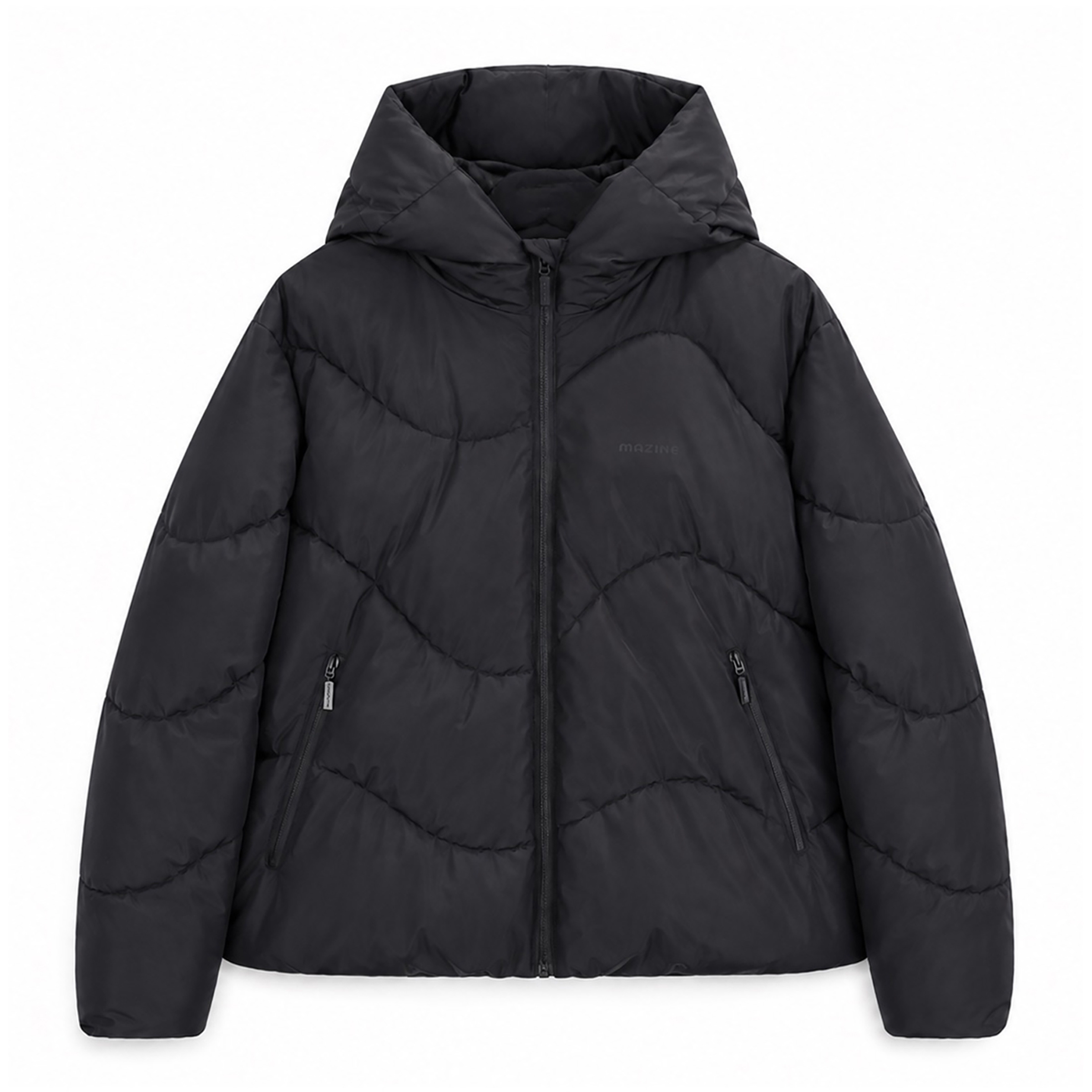 Mazine Waves Quilt Puffer Damen Isolationsjacke schwarz Größe M Lifestyle Wasserabweisend