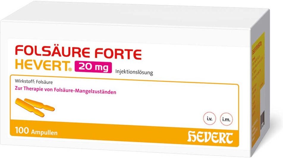 Folsäure Forte Hevert 20 mg Injektionslösung Ampullen