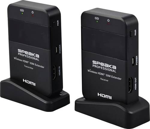 SpeaKa Professional SP-HDE-320 HDMI-Funkübertragung (Set) 50m 5GHz 1920 x 1080 Pixel