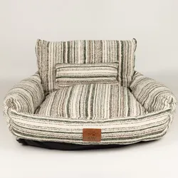 PAW Bed – Small Sofa – Brown Stripes – 50 × 50 × 26cm