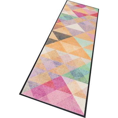 Läufer "Snorre" Gr. 10, bunt, B:115cm H:7mm L:175cm, Kunstfaser, WASH+DRY BY KLEEN-TEX, Teppiche, Läufer, Schmutzfangläufer, modernes geometrisches Design, rutschhemmend
