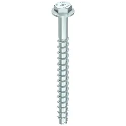 Heco, Schrauben, MULTI-MONTI-plus SS 20,0 x 200, Sechskantkopf mit angepresster Scheibe, Sechskantkopf, verzinkt blau