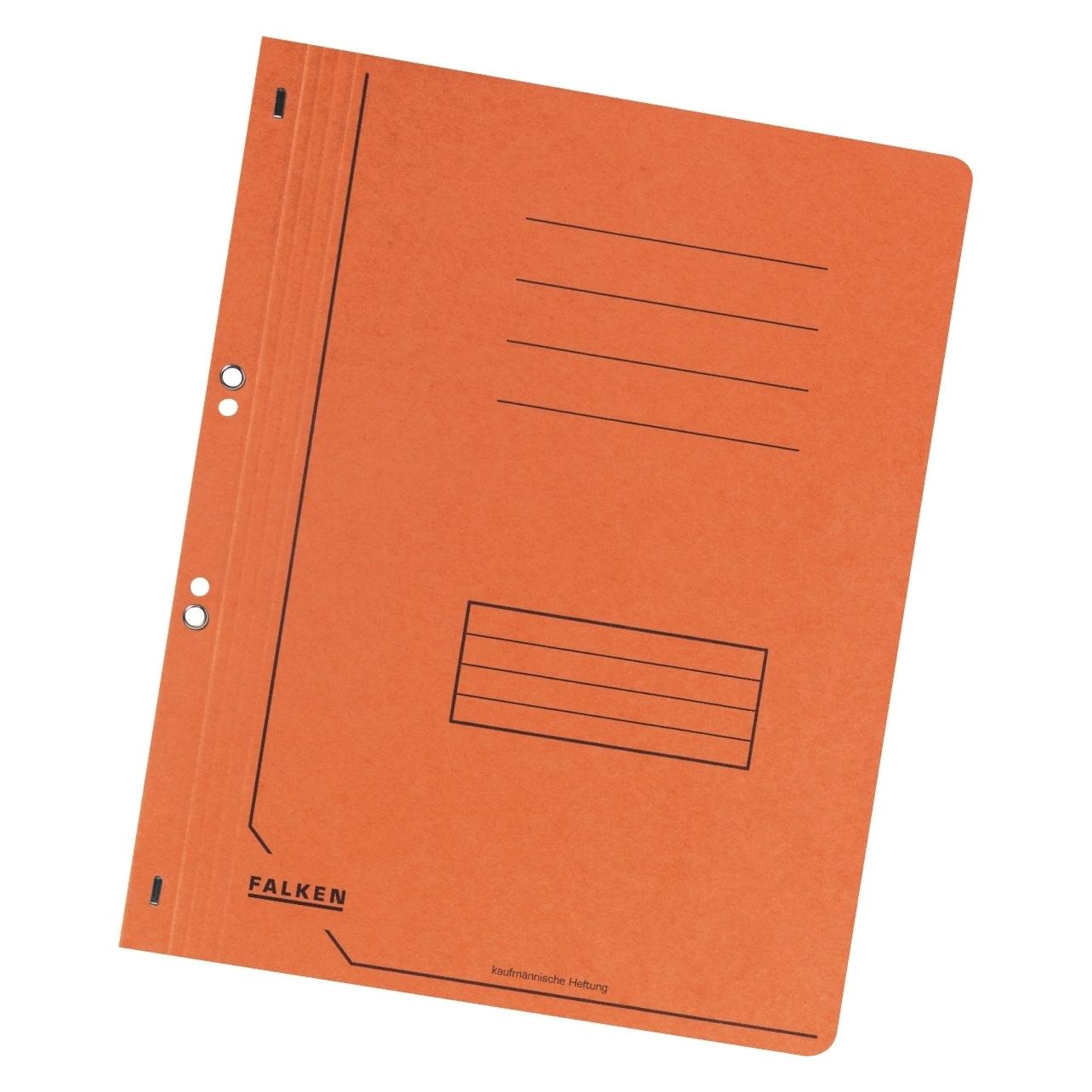 Falken 50 Ösenhefter Karton orange DIN A4 (A4, 50x) (80003924)