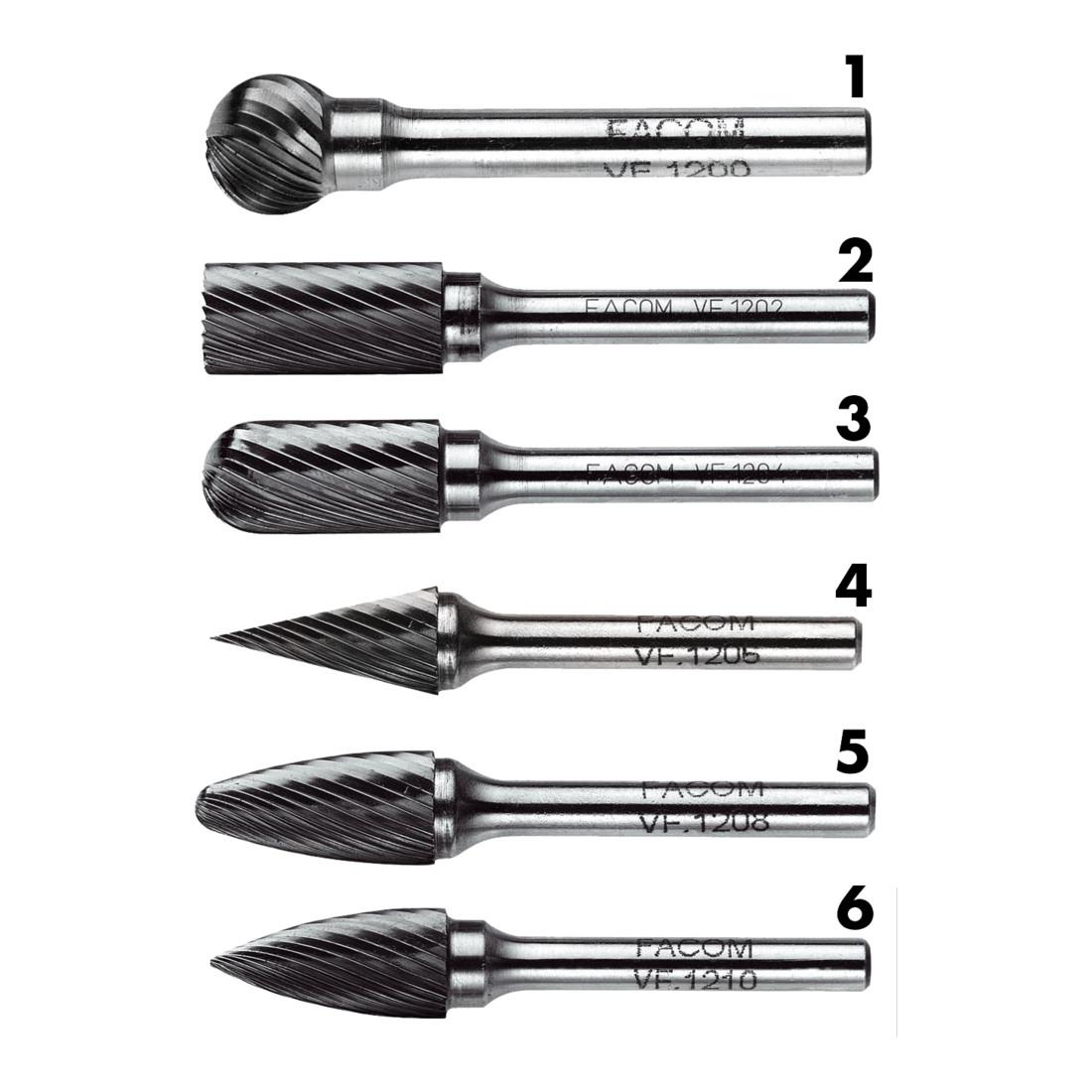 Facom Hartmetallfräser 12 mm kegelförmig (VFA.1210)
