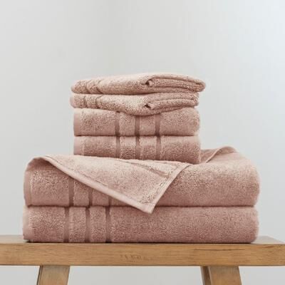 Cariloha Bath Towel Bundle with Bath Towel, Hand Towel and Washcloth   Turkish Cotton and Viscose Material Blend
