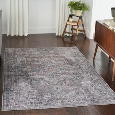 New Concept Washables Persian Boho Machine Washable Area Rug