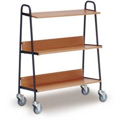Ebinger 610 Ordnerwagen Stahl pulverbeschichtet Traglast (max.): 120 kg Schwarz, Buche