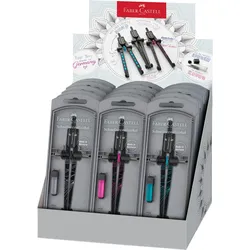 Faber-Castell Faber Castell Schnellverstellzirkel Twister Display, Zirkel, Mehrfarbig