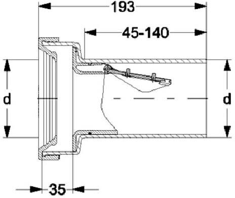HAAS OHA-Fremdeinspülstopp verschweißbar DN 110, Montagezubehör, 3329,