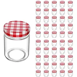 Intirilife 50er Set Einmachgläser 240 ml max 200 ml optimal – Marmeladengläser Sturzgläser Vorratsgläser mit Schraubdeckel
