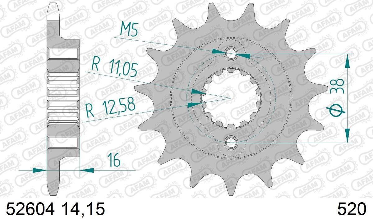 AFAM 52604-14 Chain Pinion