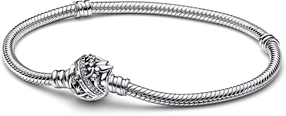 Bracelet Pandora Maille Serpent Fermoir Fée Clochette Moments Disney Femme