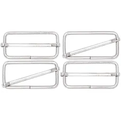 buttinette Leiterschnallen, silber, für 40 mm breite Bänder, 4 Stück
