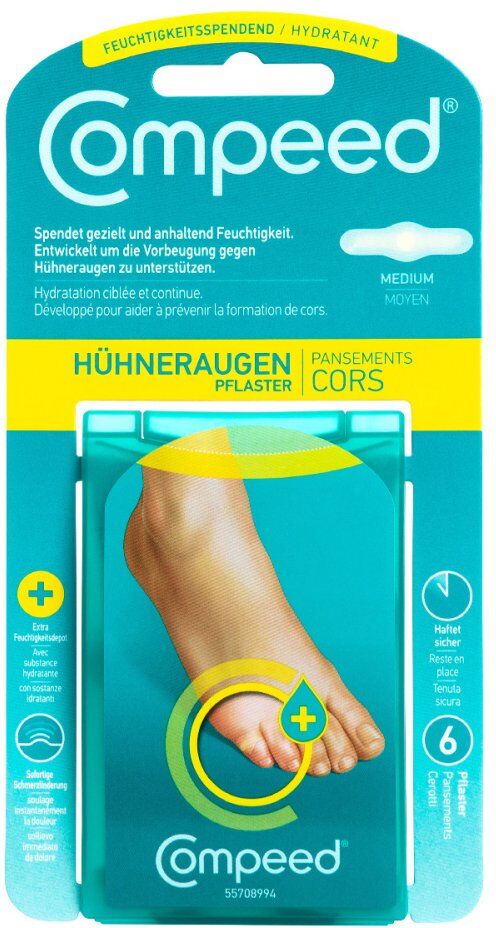 Compeed feuchtigkeitsspendende Hühneraugenpflaster 6stk