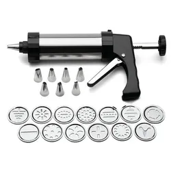 Karl Weis Gebäckpresse-Set für dünnen Teig, Edelstahl, 23,5 x 14 x 5 cm
