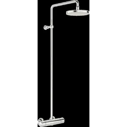 HANSA HANSAMICRA Duschsystem, Kopfbrause 200mm, rund, ohne Handbrause, Ausladung 427-452mm, chrom, 44350100