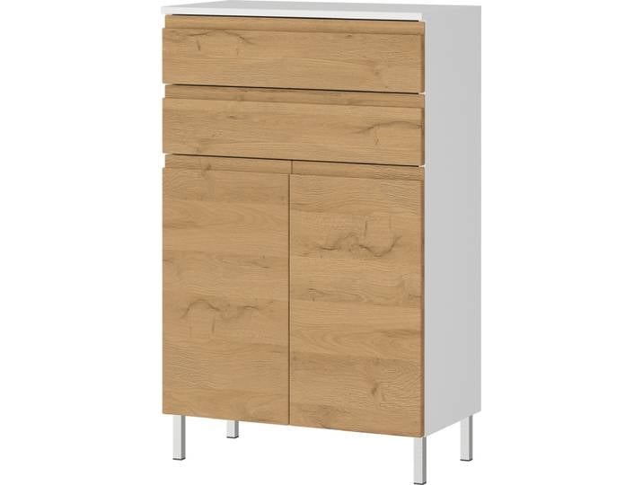Kommode SOPHIE 60x97x34 weiß/Grandson-Eiche Nb.