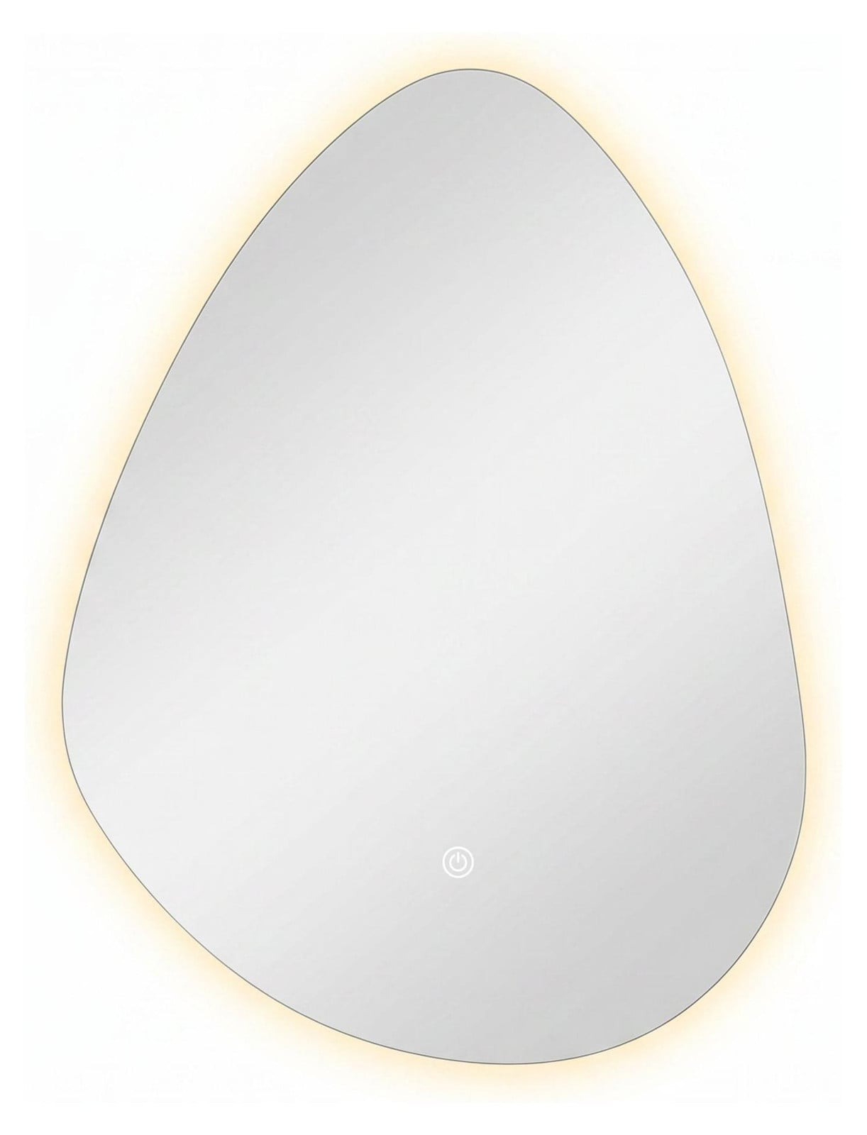 SensaHome Badkamerspiegel met dimbare LED-verlichting, asymmetrisch, 60 x 80 cm