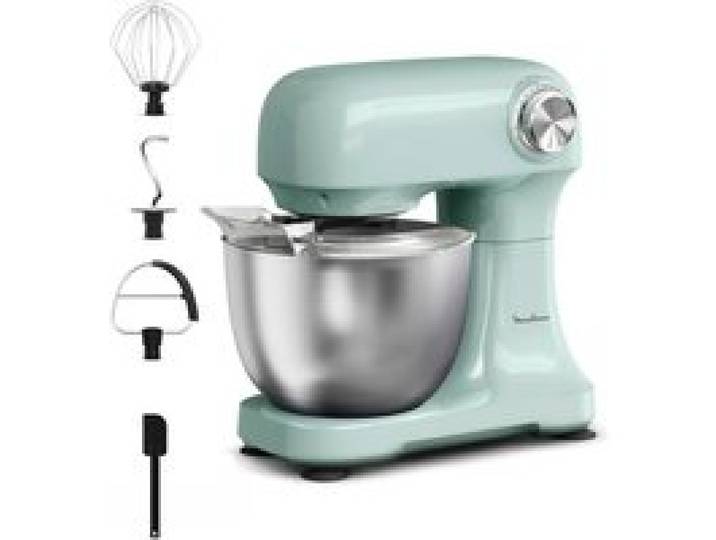 Robot pâtissier - MOULINEX - Bake Simple QA1413F0 - Compact - 12 vitesses - Vert deau