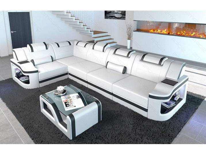 Ecksofa Padua L-Form in Leder