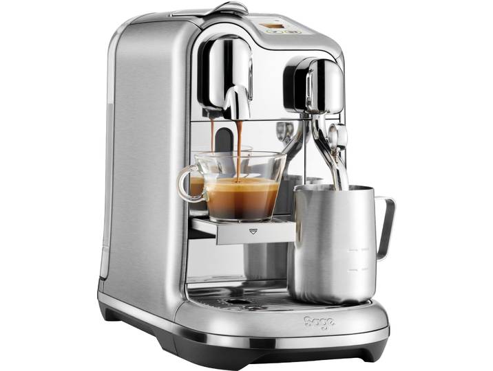 NESPRESSO Kapselmaschine Creatista Pro SNE900 mit Edelstahl-Milchkanne , silber (gebürstetes edelstahl), B:19,7cm H:32,8cm T:42,9cm, Kaffeemaschinen, inkl. Willkommenspaket mit 7 Kapseln, Kapselmaschine