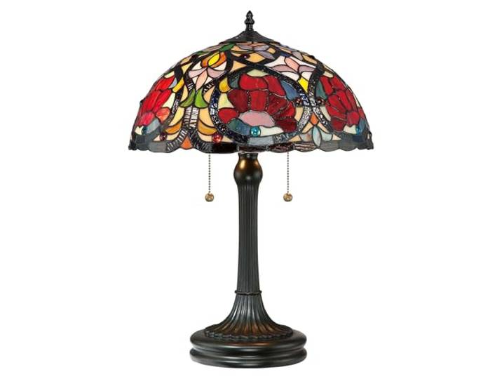 Elstead Larissa - 2 Licht Tiffany Tafellamp Vintage Brons, E27