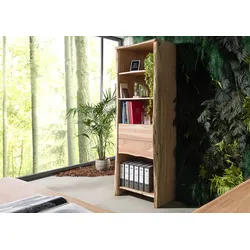 Regal Akazie 71x45x204 natur lackiert PURE ACACIA #111