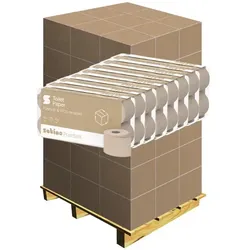 Wepa Satino Pure Soft recycling 2-lagig Toilettenpapier Palette mit 2112 Rollen x 250 Blatt, 2-lagig
