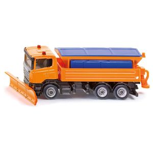 siku Fahrzeug 1898 Scania Winterdienst, aus Metall/Kunststoff, Maßstab 1:87