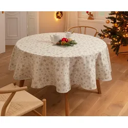 Baumwoll-Tischdeck130x180 in Jacquard creme von DW-Shop, Creme