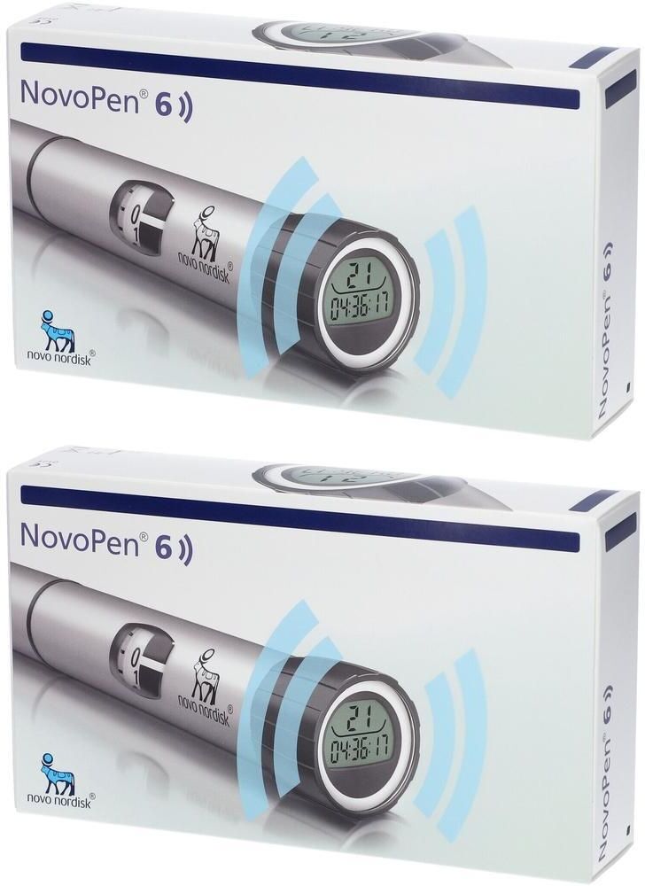 novo nordisk Novopen 6 Injektionsgerät silber 2x 2x1 St