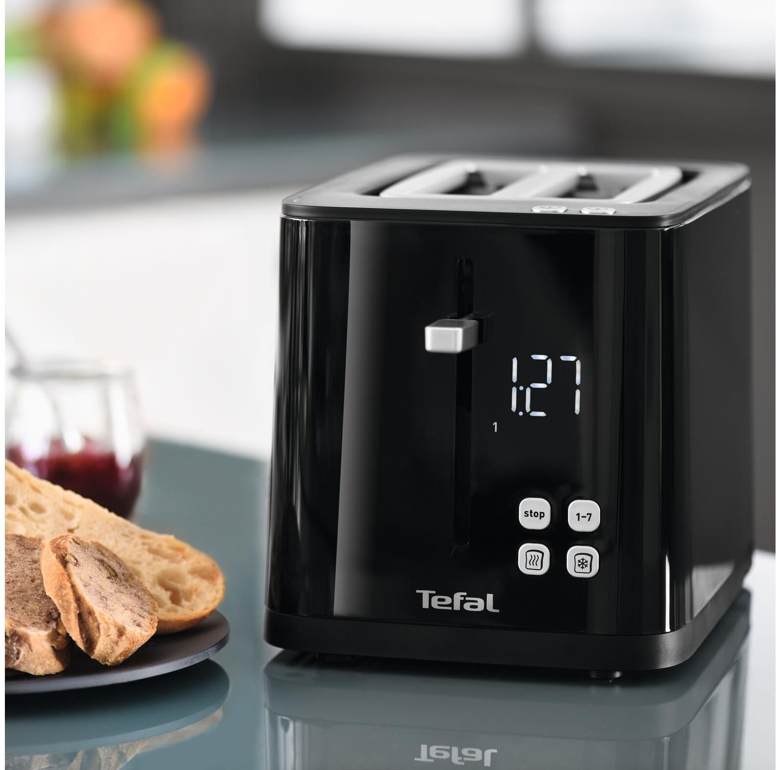 Tefal Toaster "Smart'n Light Schwarz", schwarz, Toaster, Toaster schwarz Einheitsgröße