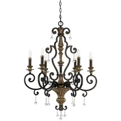 Kronleuchter Hängelampe Deckenlampe Esszimmerleuchte Stahl Kristalle D 71,1 cm