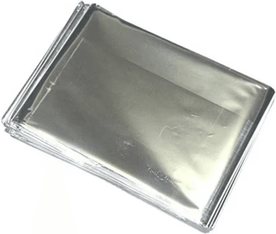Uplift Curations Emergency Thermal Survival Blanket Windproof Waterproof Foil Outdoor Rescue Gear For Camping & Hiking silver 51.2 82.7 Inches