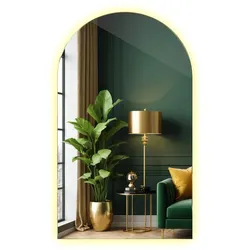 LED SPIEGEL 50 x 90 cm Unregelmäßige Form Warmweiß 3000K